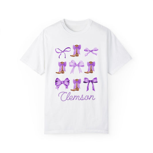 Coquette Clemson Comfort Colors Tshirt