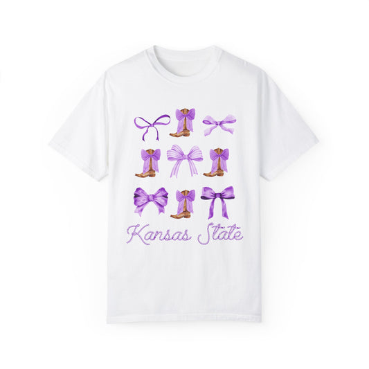 Coquette Kansas State Comfort Colors Tshirt