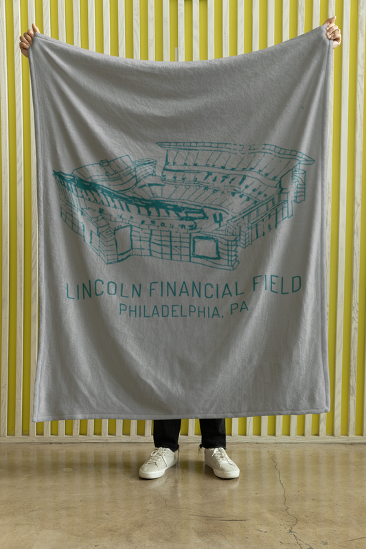 Lincoln Financial Field Plush Blanket