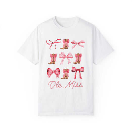 Coquette Ole Miss Comfort Colors Tshirt