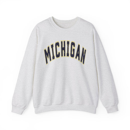 Distressed Michigan Sweatshirt