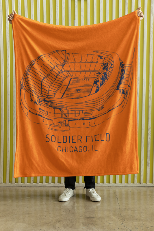 Soldier Field Plush Blanket
